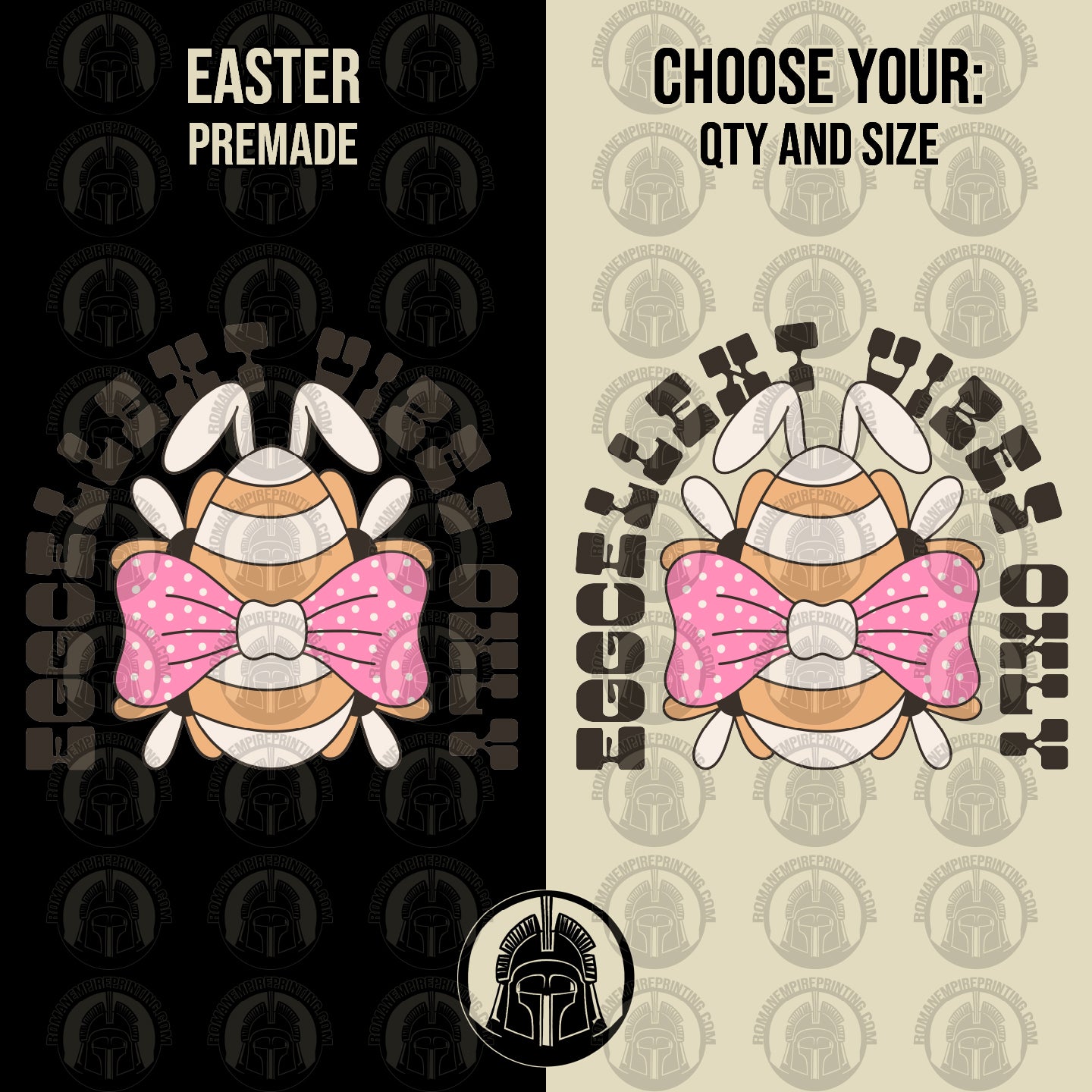 Eggcellent Vibes Only - Egg - Bunny - Ribbon - Easter - DTF