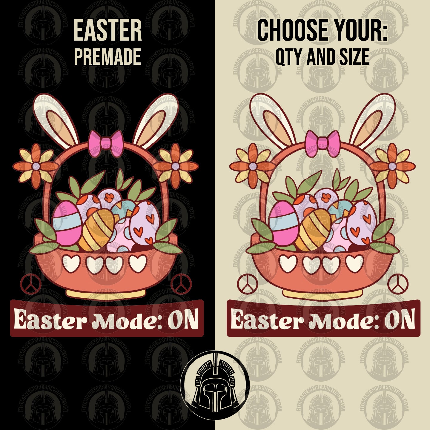 Easter Mode: On - Basket - Egg - Bunny - DTF