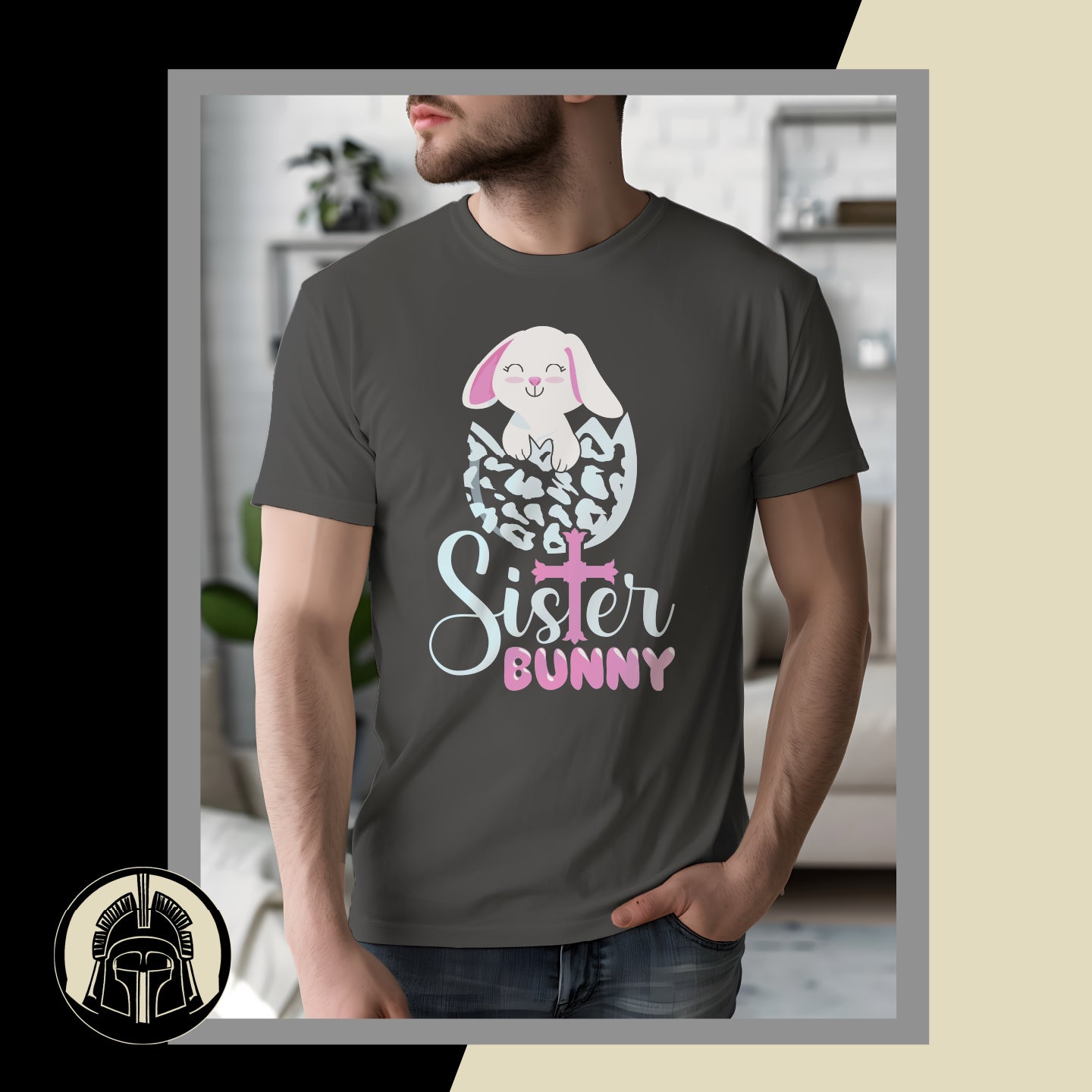 Sister Bunny - Cross - Egg - Bunny - Easter - DTF