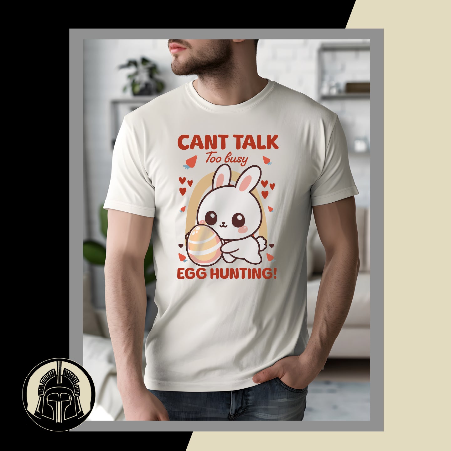 Can't Talk, Too Busy Egg Hunting - Egg - Bunny - Easter - DTF