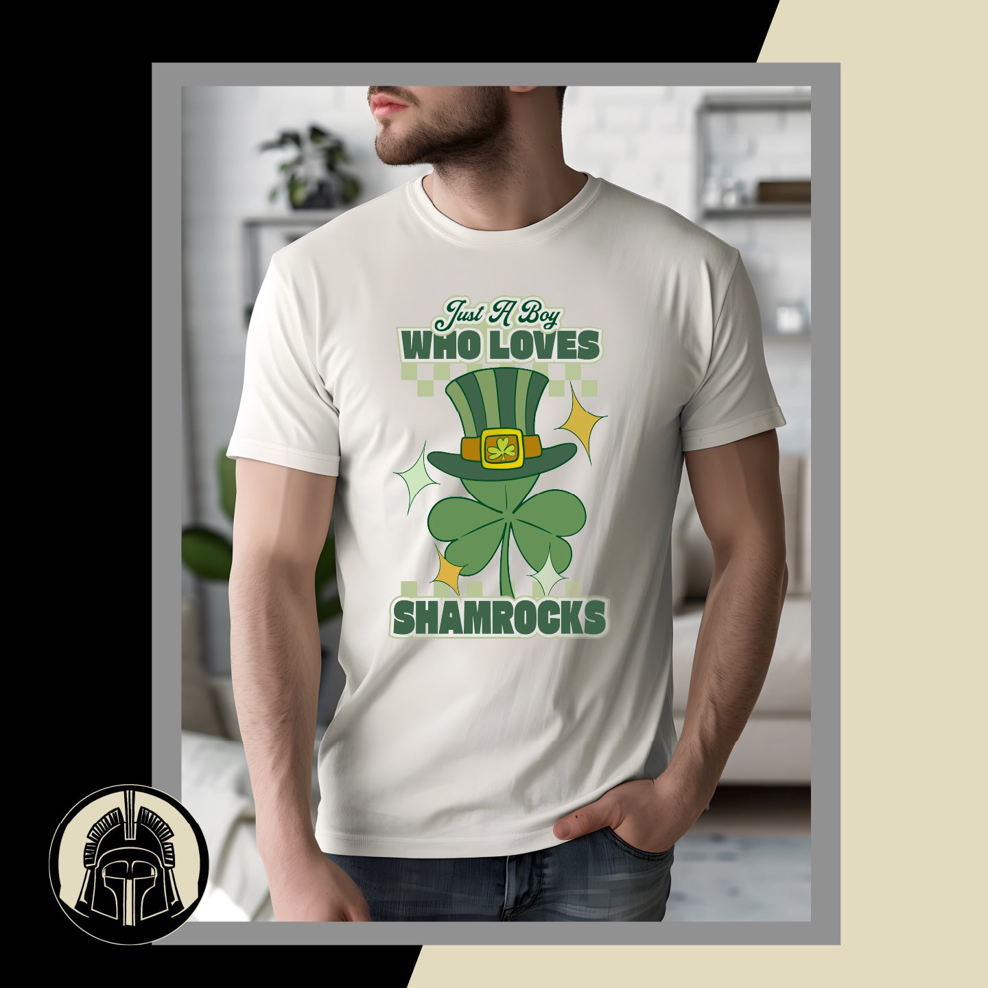 Just a Boy Who Loves Shamrocks - Clover - Lucky - St. Patrick's Day - DTF Transfer