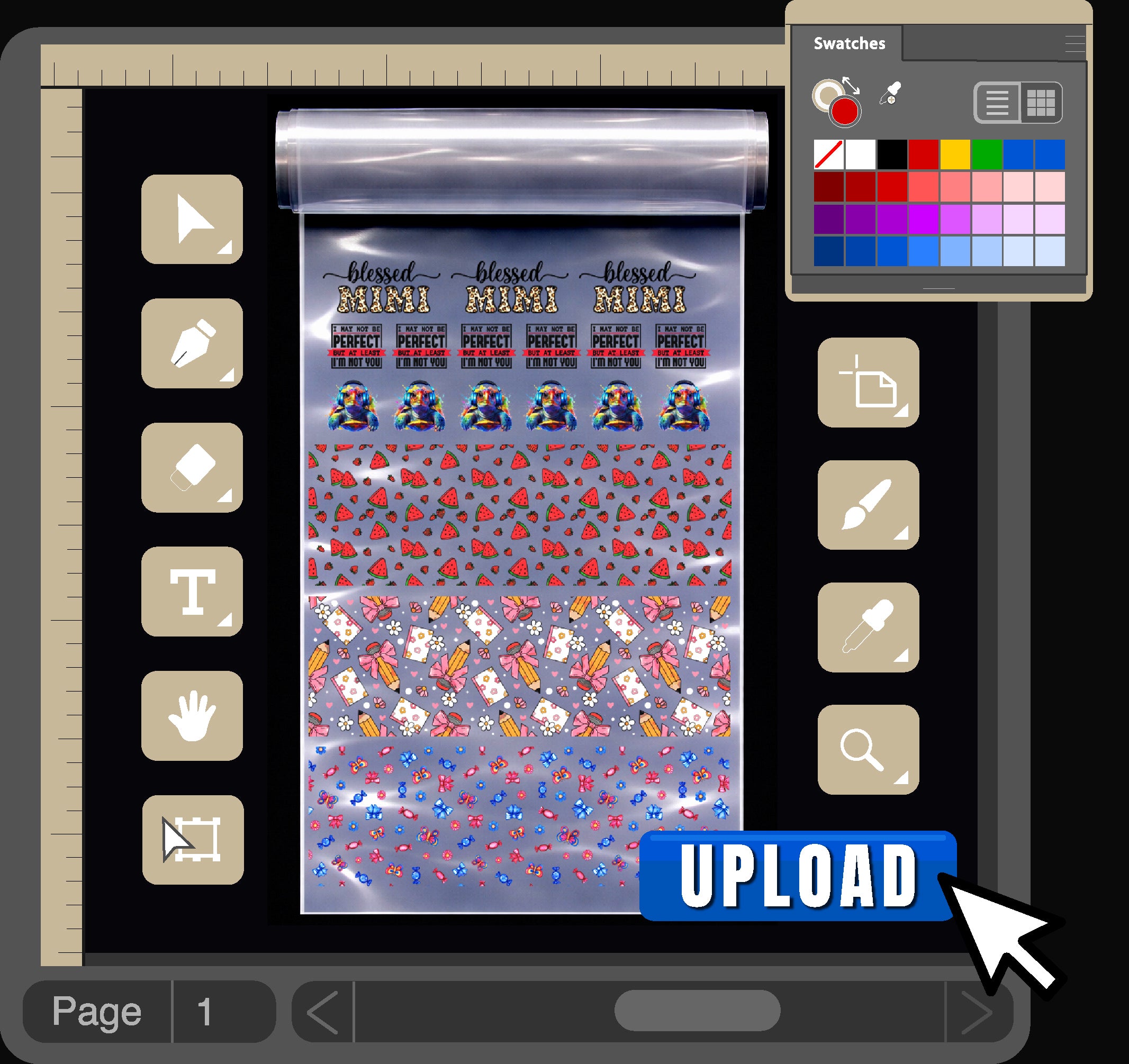 Upload UV-DTF Sticker Gang Sheet