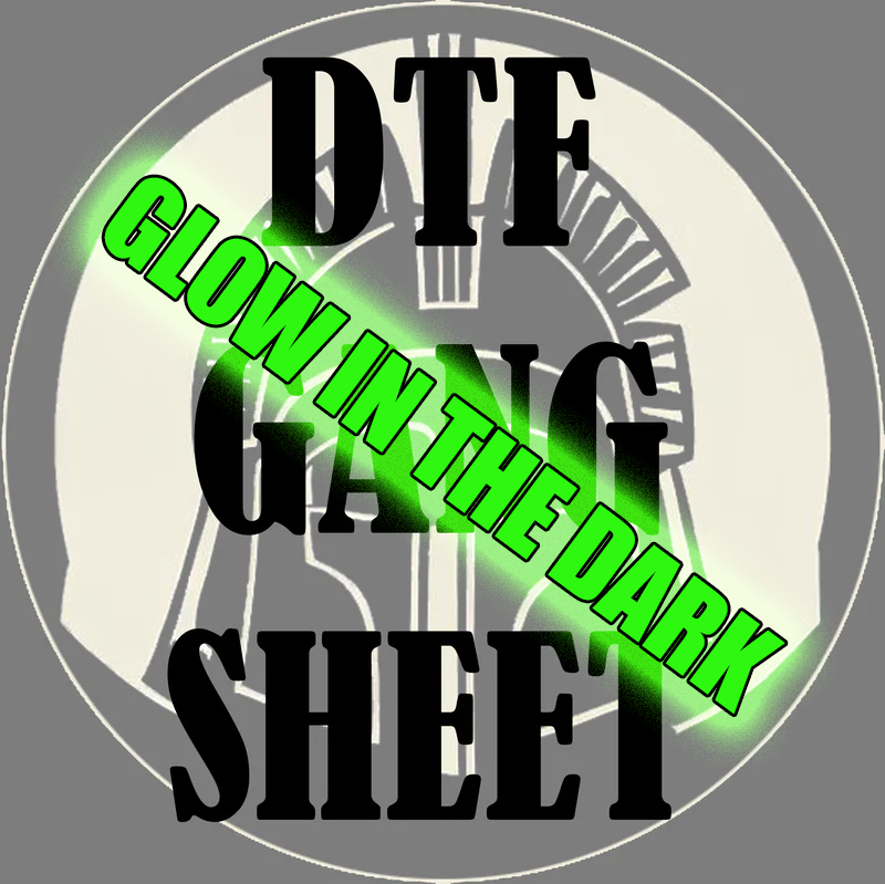 Glow in the dark Premade DTF GANG SHEET