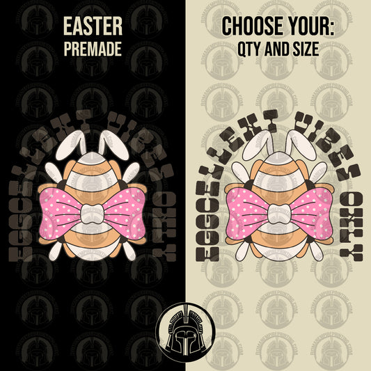 Eggcellent Vibes Only - Egg - Bunny - Ribbon - Easter - DTF
