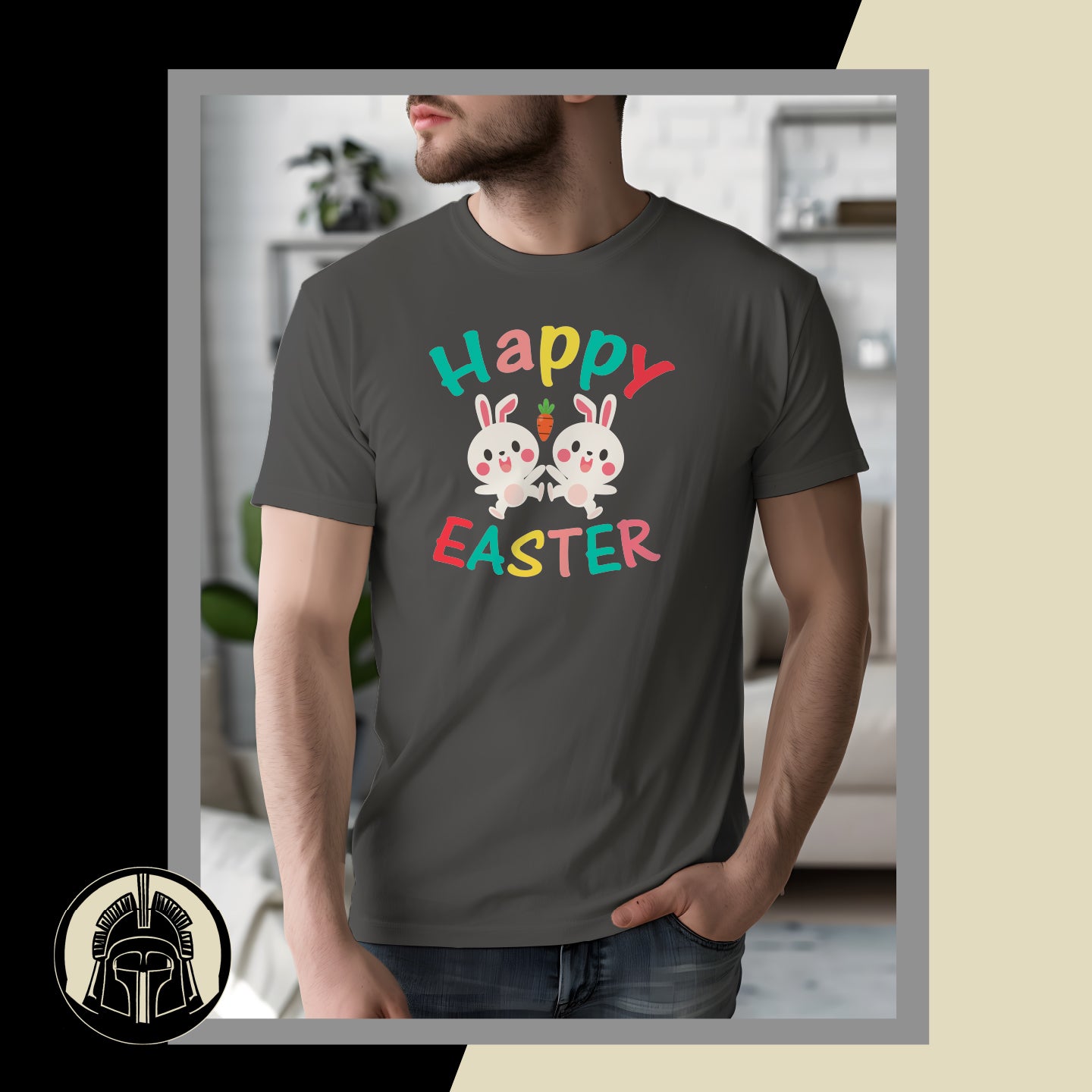 Happy Easter 2 - Bunny Twins - Cute - Easter - DTF
