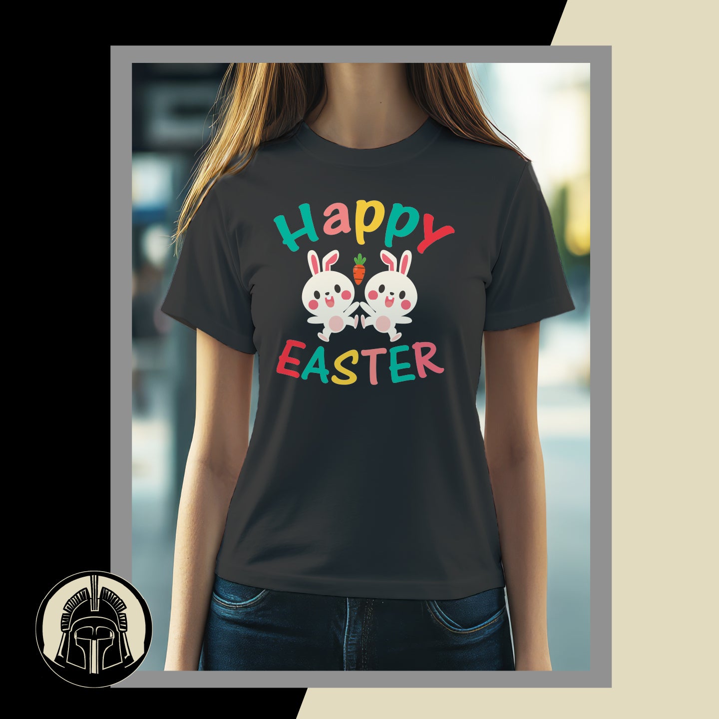 Happy Easter 2 - Bunny Twins - Cute - Easter - DTF