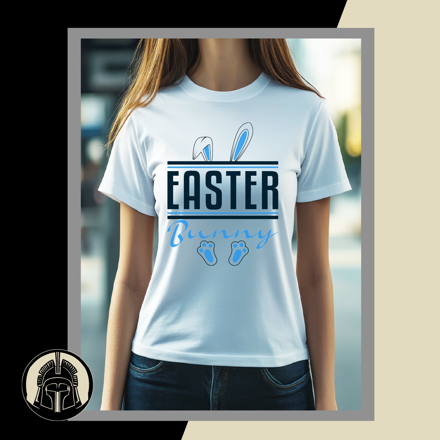 Easter Bunny - Paw Prints - Sporty - Bunny - Easter - DTF