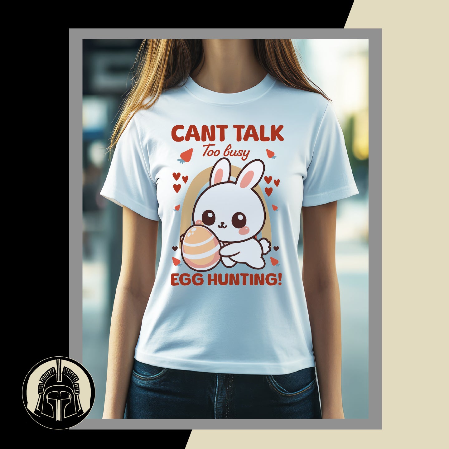 Can't Talk, Too Busy Egg Hunting - Egg - Bunny - Easter - DTF