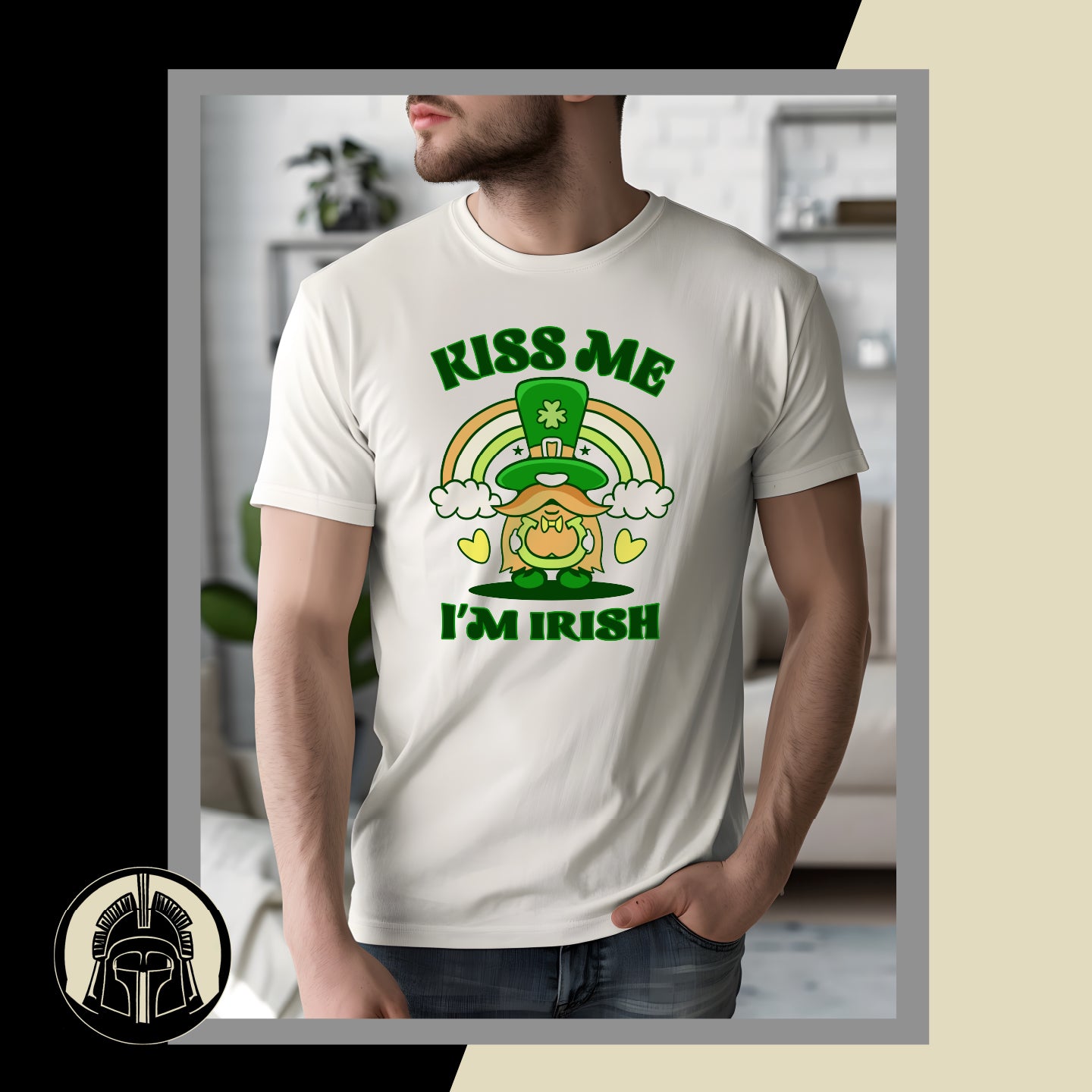 Kiss Me I'm Irish - Leprechaun - Lucky - Horseshoe - Rainbow - St. Patrick's Day - DTF Transfer