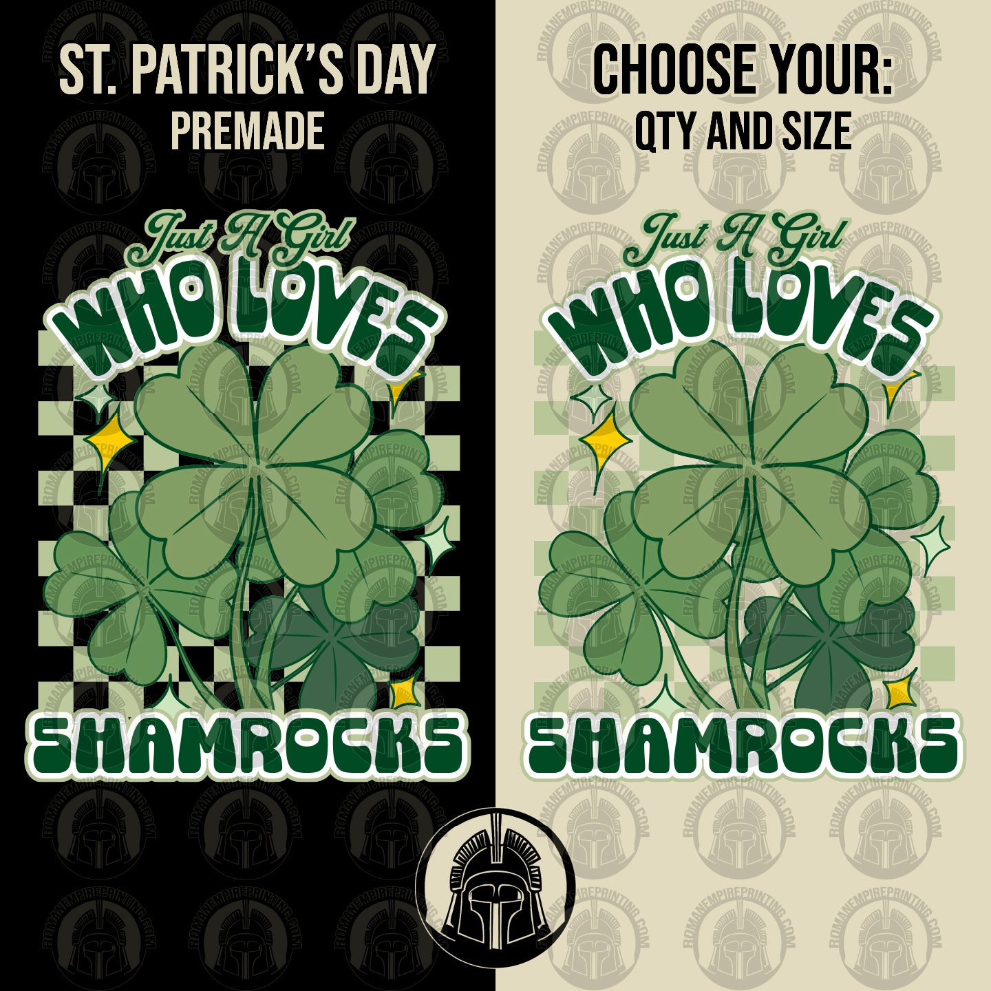 Just a Girl Who Loves Shamrocks - Clover - Lucky - St. Patrick's Day - DTF Transfer